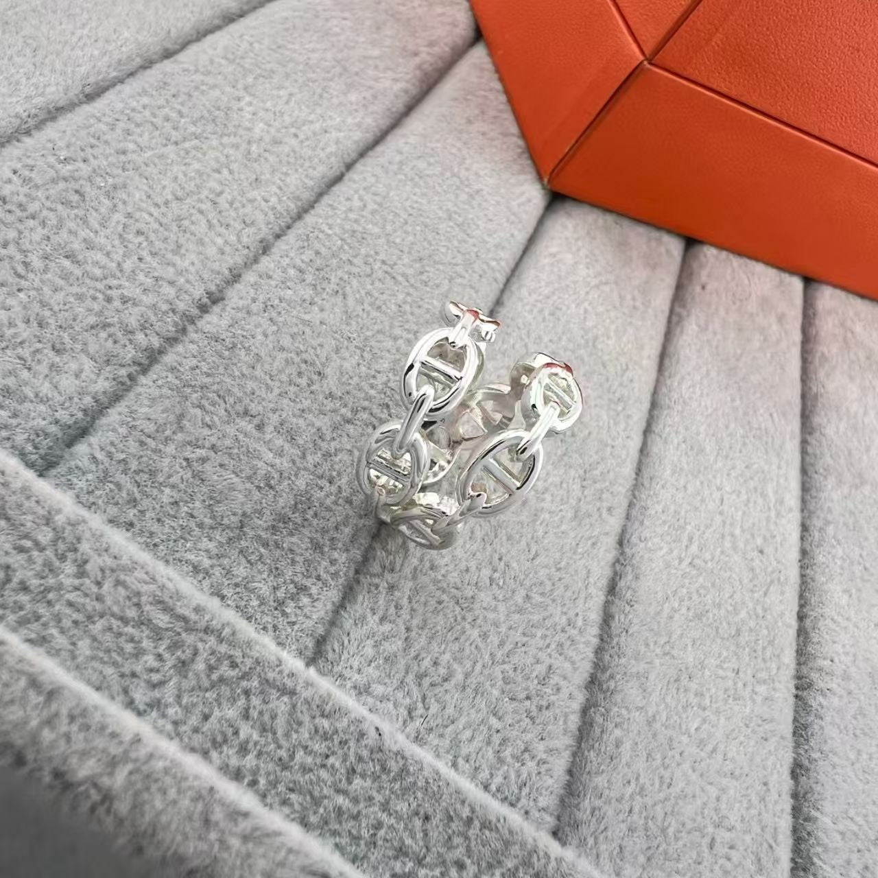 [ECHO ]GLOSSY FINISH SQUARE COMBINATION DOUBLE-LAYER PIG NOSE RING