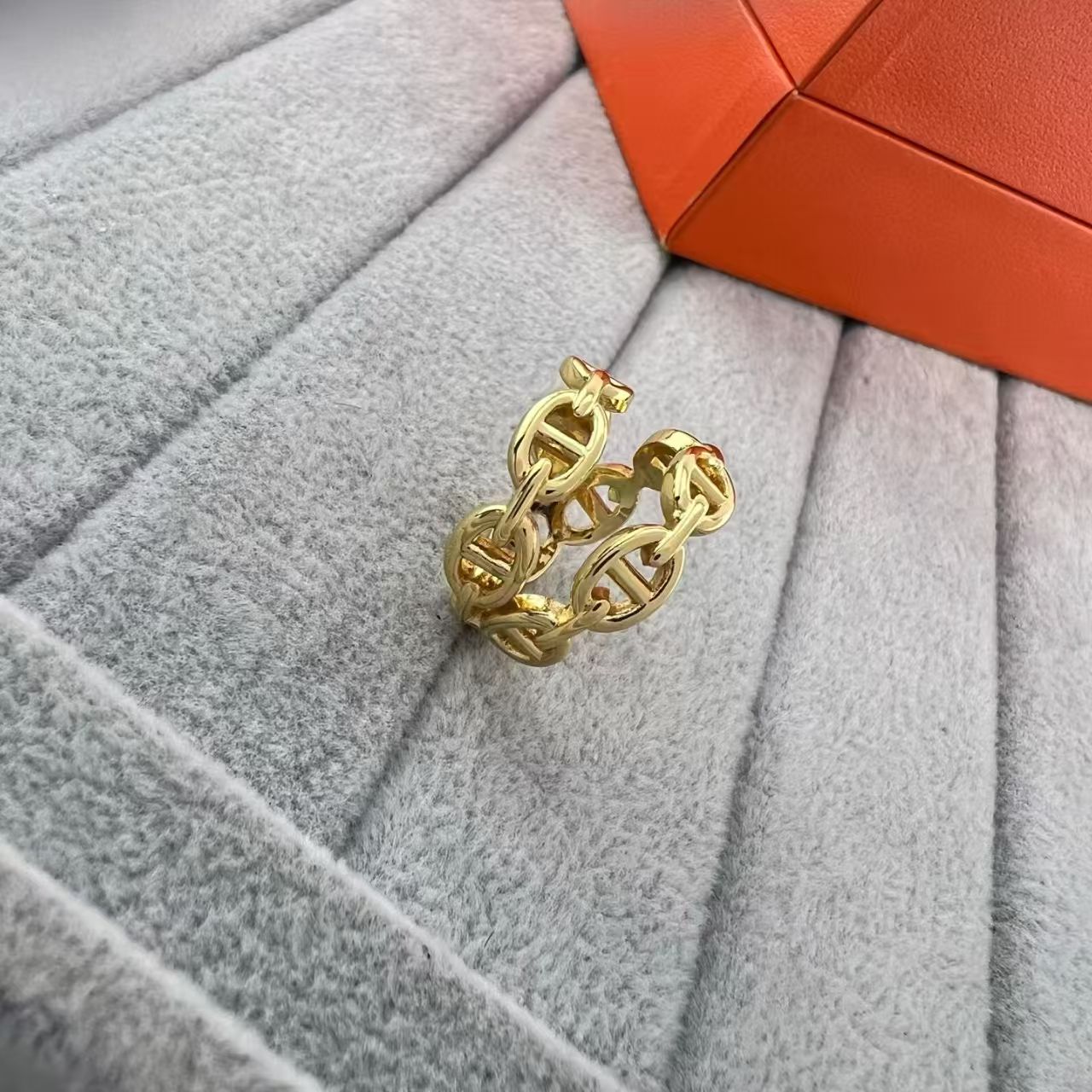 [ECHO ]GLOSSY FINISH SQUARE COMBINATION DOUBLE-LAYER PIG NOSE RING