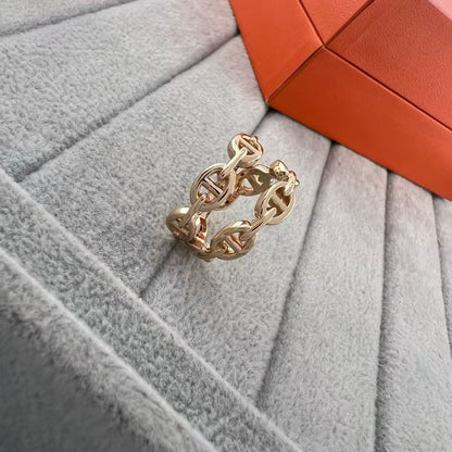 [ECHO ]GLOSSY FINISH SQUARE COMBINATION DOUBLE-LAYER PIG NOSE RING