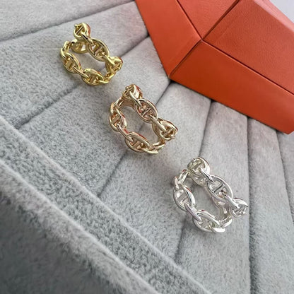 [ECHO ]GLOSSY FINISH SQUARE COMBINATION DOUBLE-LAYER PIG NOSE RING