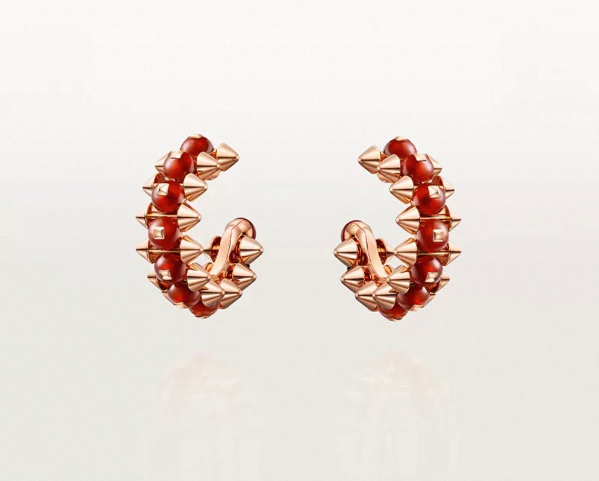 [ECHO ]CLASH COLLECTION AGATE CHALCEDONY STUD EARRINGS