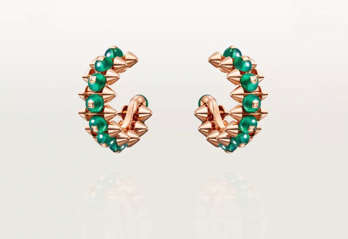 [ECHO ]CLASH COLLECTION AGATE CHALCEDONY STUD EARRINGS