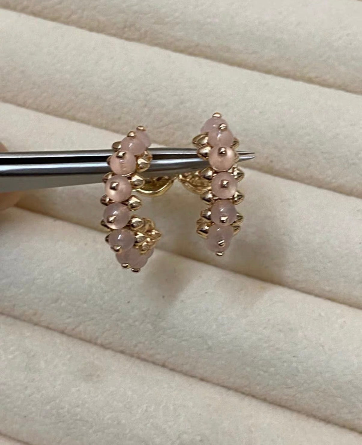 [ECHO ]CLASH COLLECTION AGATE CHALCEDONY STUD EARRINGS