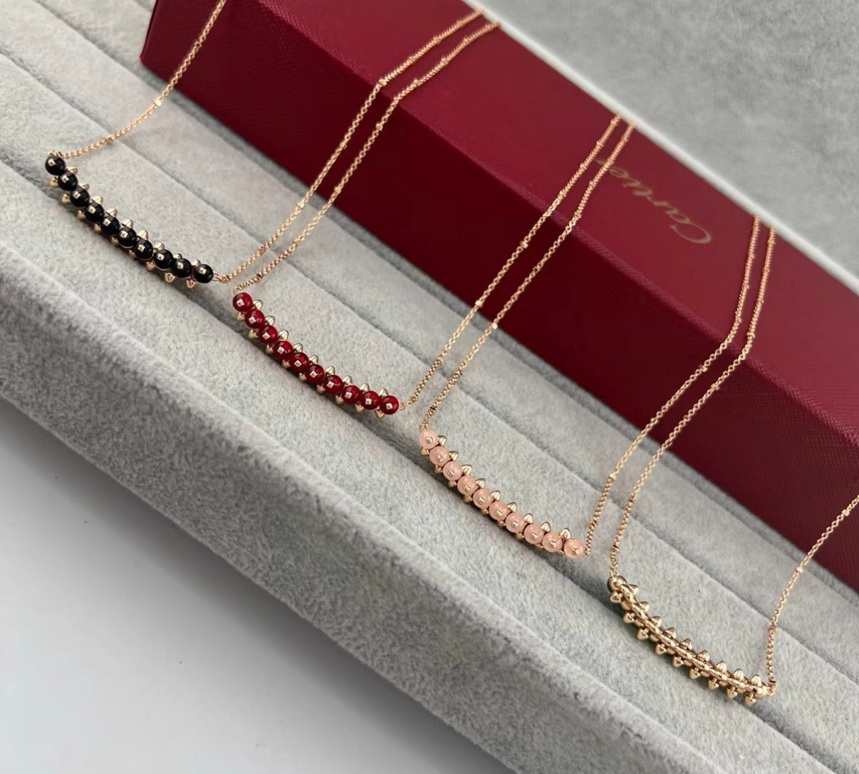 [ECHO ]CLASH COLLECTION AGATE CHALCEDONY STUD NECKLACE