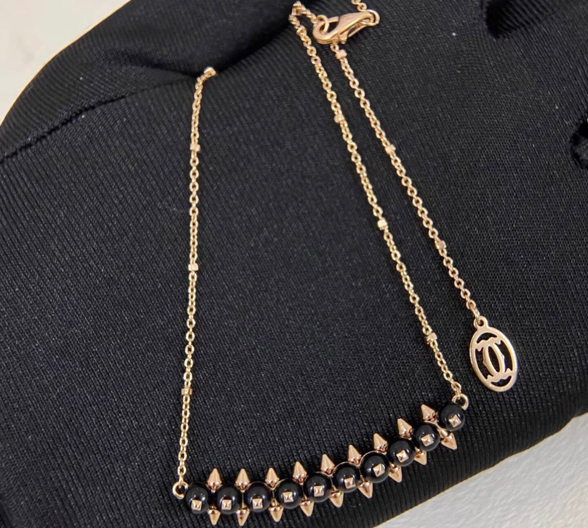 [ECHO ]CLASH COLLECTION AGATE CHALCEDONY STUD NECKLACE