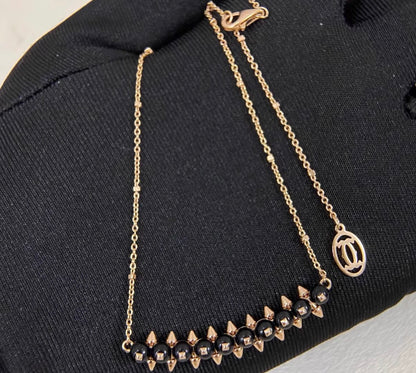 [ECHO ]CLASH COLLECTION AGATE CHALCEDONY STUD NECKLACE
