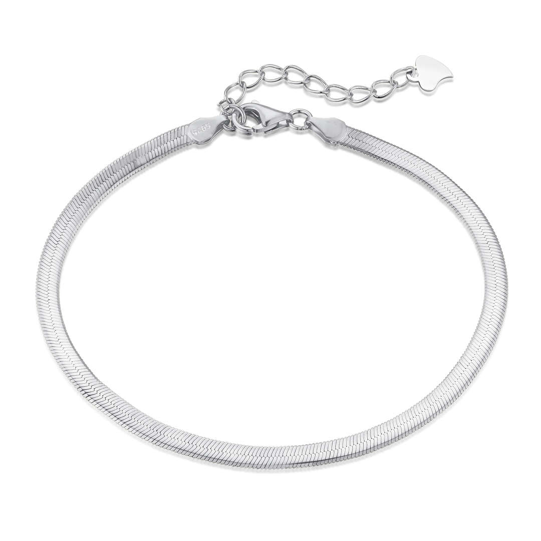 [ECHO ]Flat Snake Bone Chain Blade Necklace
