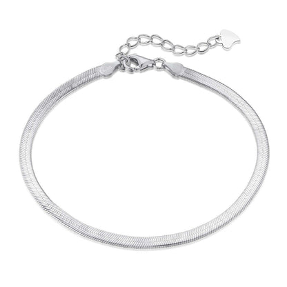 [ECHO ]Flat Snake Bone Chain Blade Necklace