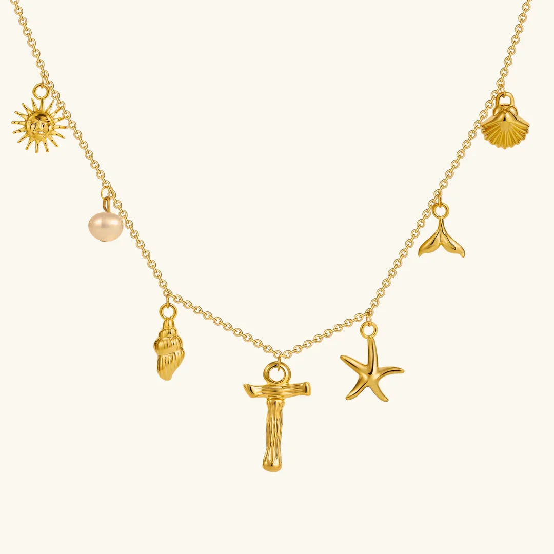 [Echo Fine]Avaria Ocean Initial Necklace