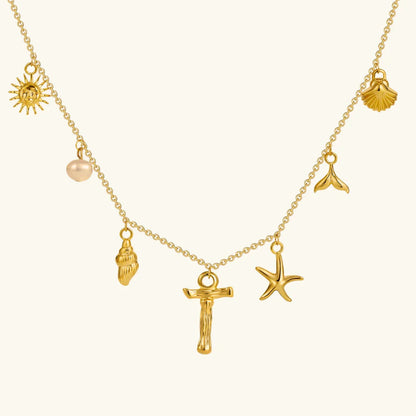 [Echo Fine]Avaria Ocean Initial Necklace