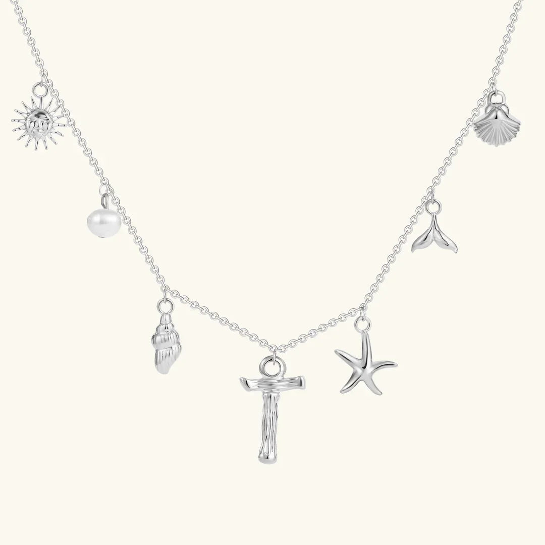 [Echo Fine]Avaria Ocean Initial Necklace