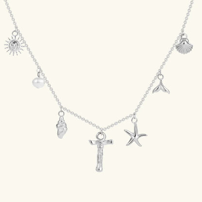 [Echo Fine]Avaria Ocean Initial Necklace