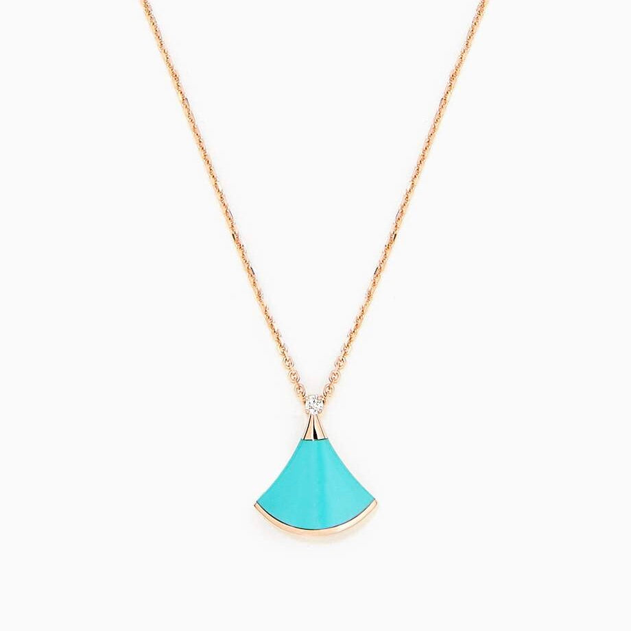 [ECHO ]DREAM NECKLACE TURQUOISE PINK GOLD