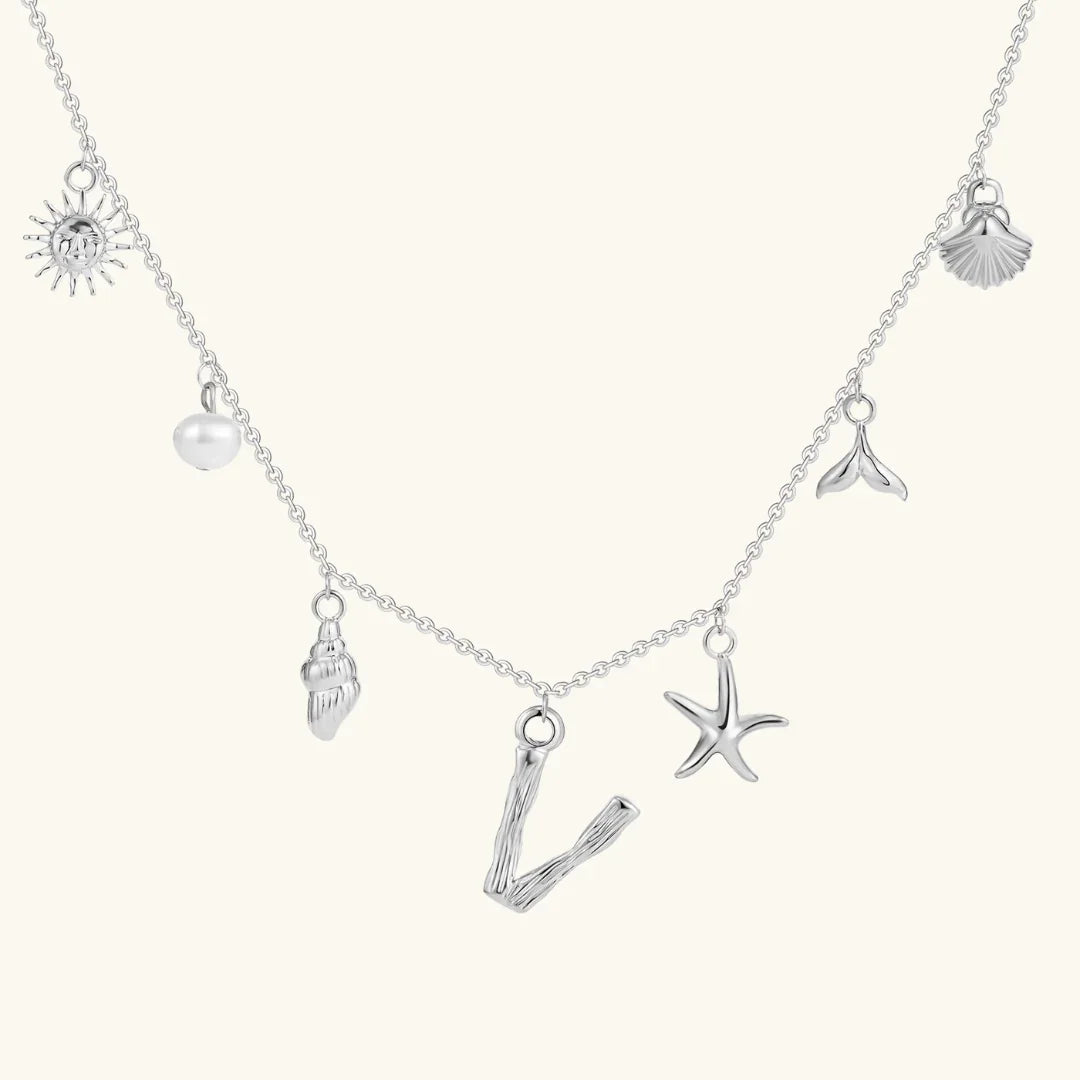[Echo Fine]Avaria Ocean Initial Necklace