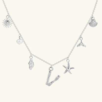 [Echo Fine]Avaria Ocean Initial Necklace