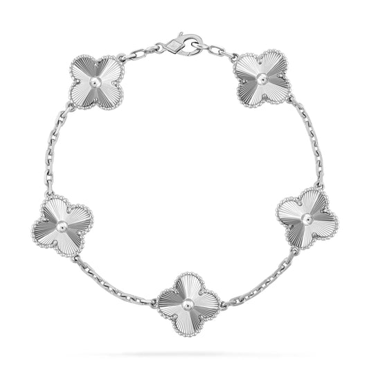 [ECHO ]CLOVER SILVER 5 MOTIFS BRACELET