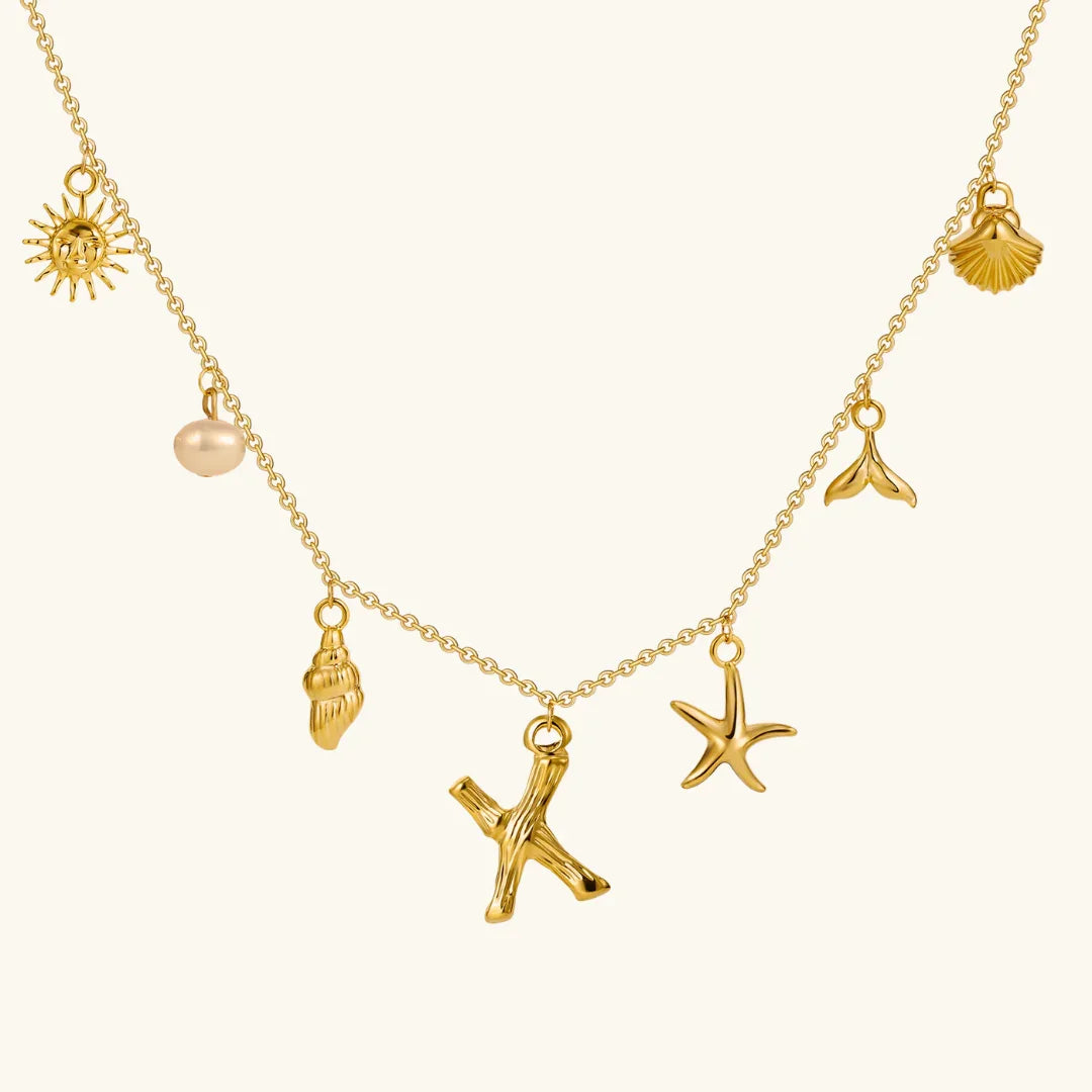 [Echo Fine]Avaria Ocean Initial Necklace
