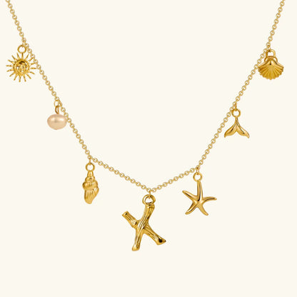 [Echo Fine]Avaria Ocean Initial Necklace