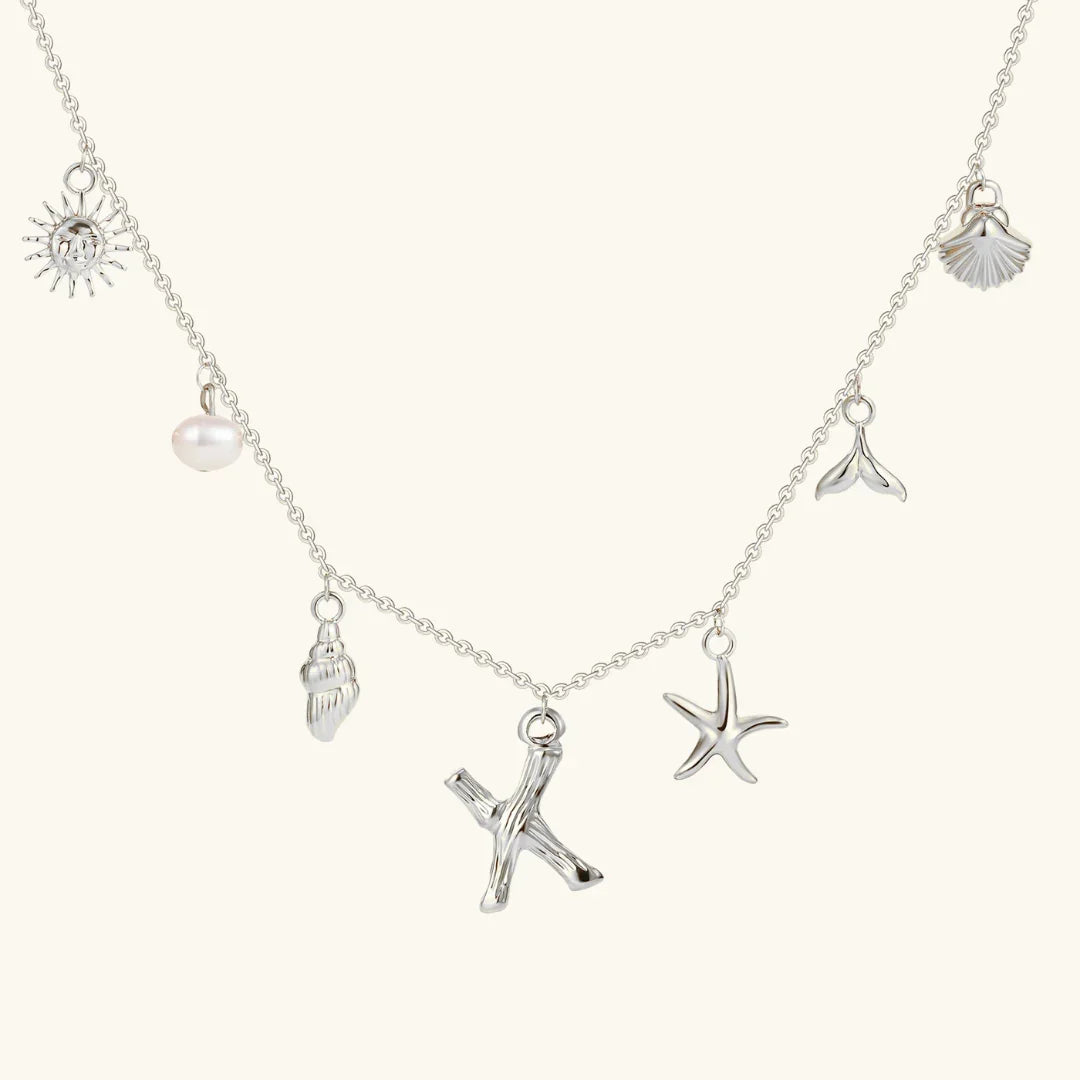 [Echo Fine]Avaria Ocean Initial Necklace