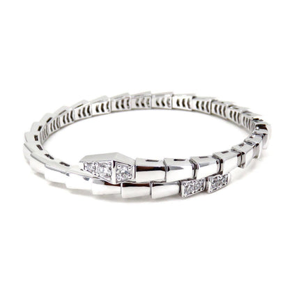 [ECHO ]SERPENTI BRACELET DIAMONDS SILVER