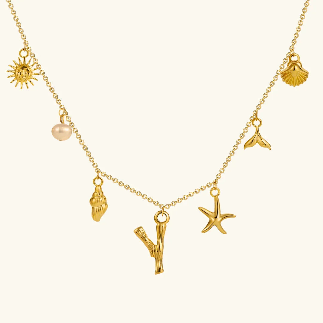 [Echo Fine]Avaria Ocean Initial Necklace
