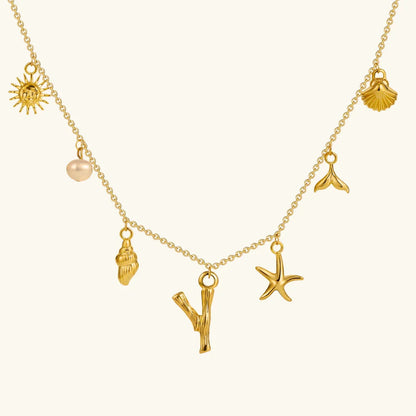 [Echo Fine]Avaria Ocean Initial Necklace