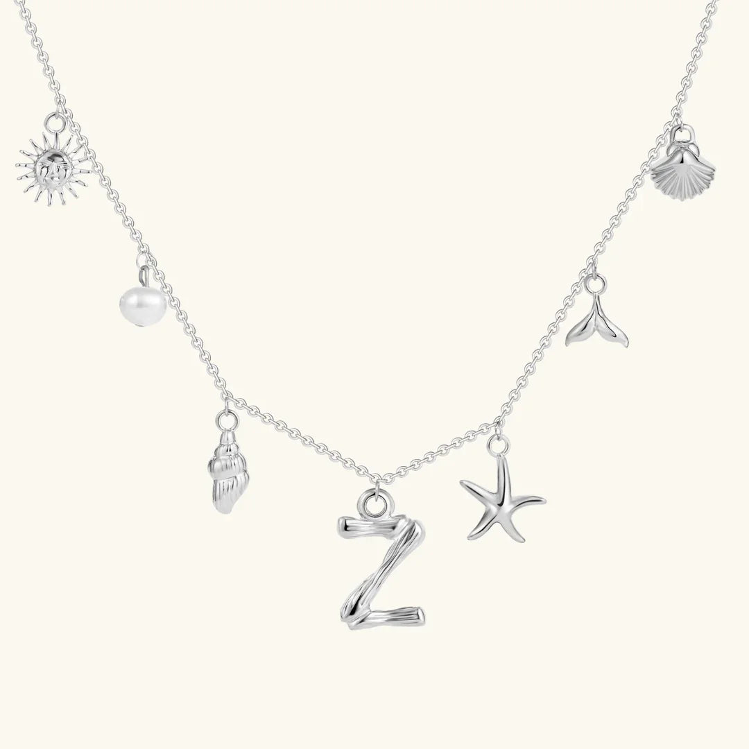 [Echo Fine]Avaria Ocean Initial Necklace
