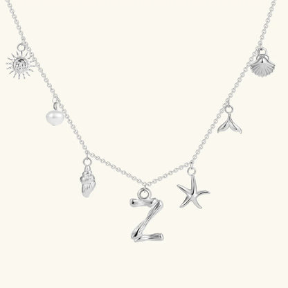 [Echo Fine]Avaria Ocean Initial Necklace