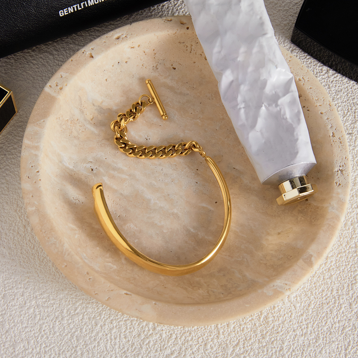 [Echo Fine]Myrna Chained Gold Bangle