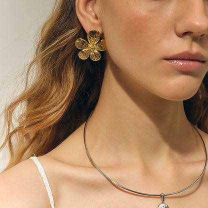 [Echo Fine]Daisy Gold Earrings