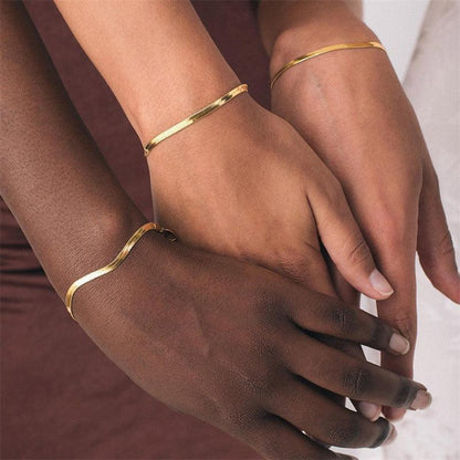 [Echo Fine]Vida Gold Herringbone Bracelet