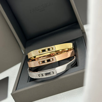 [ECHO]Move Noa Rose Gold Pavé Diamond Bangle Bracelet
