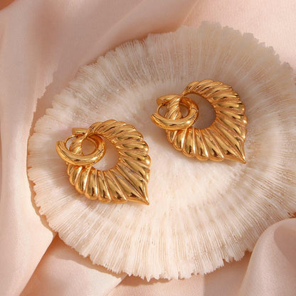 [Echo Fine]Penelope Leaf Earrings
