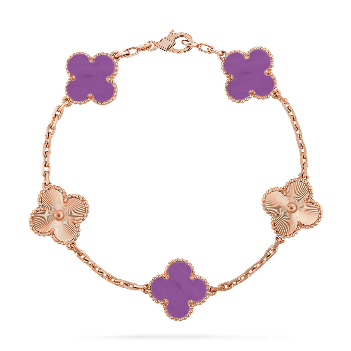 [ECHO ] CLOVER 5 MOTIF VIOLET BRACELET COLLECTION