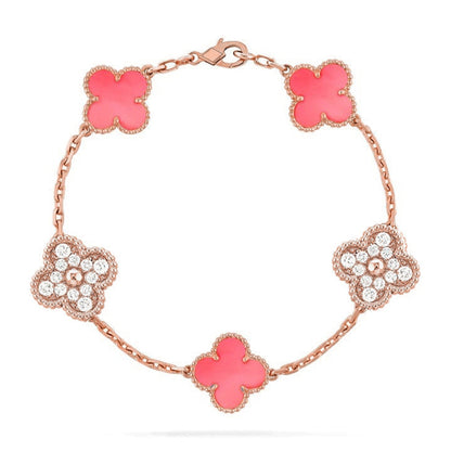 [ECHO ] CLOVER 5 MOTIFS  PINK MOP BRACELET COLLECTION
