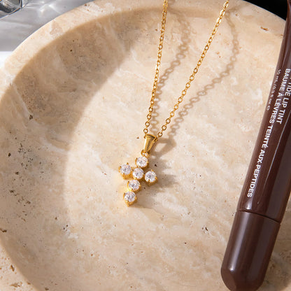 [Echo Fine]Wynter Diamond Cross Necklace