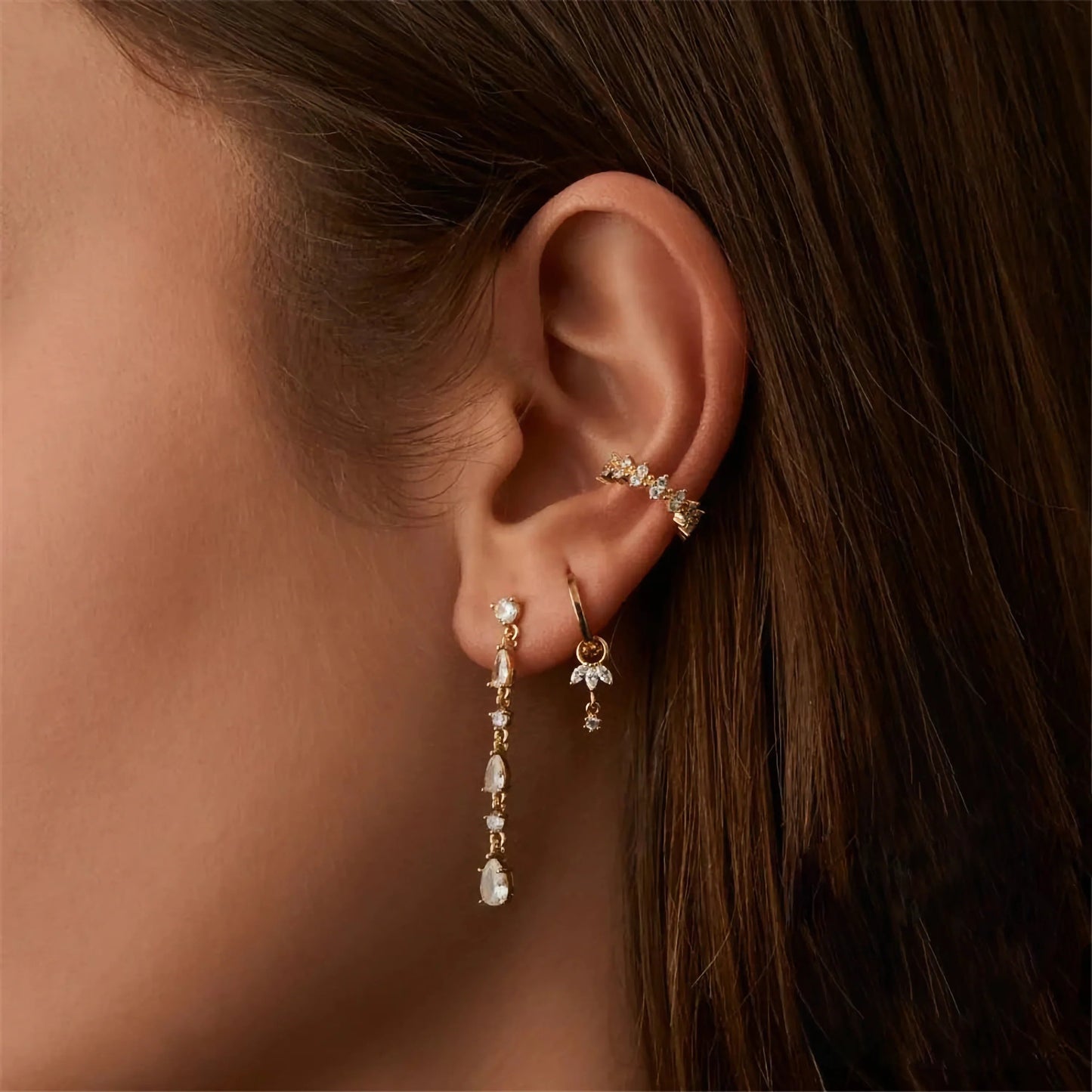[Echo Fine]Brooke Removable Charm Hoops