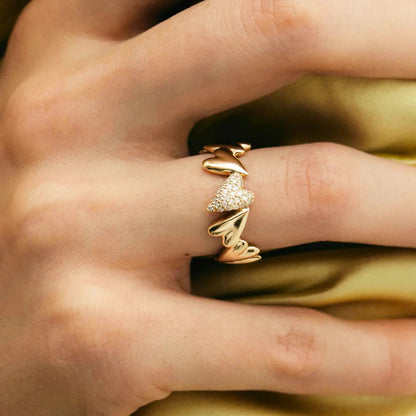 [Echo Fine]Ciel Diamond Hearts Ring