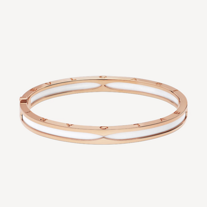 [ECHO ]ZERO 1 PINK GOLD WITH WHITE CERAMIC BRACELET