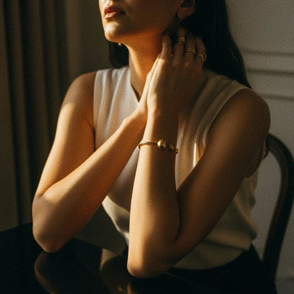 [Echo Fine]Mallory Minimalist Gold Cuff