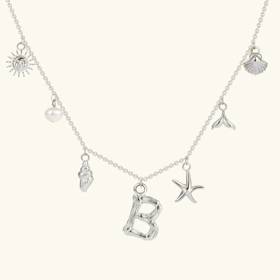 [Echo Fine]Avaria Ocean Initial Necklace