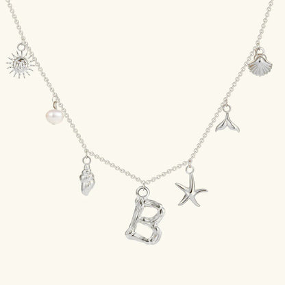 [Echo Fine]Avaria Ocean Initial Necklace