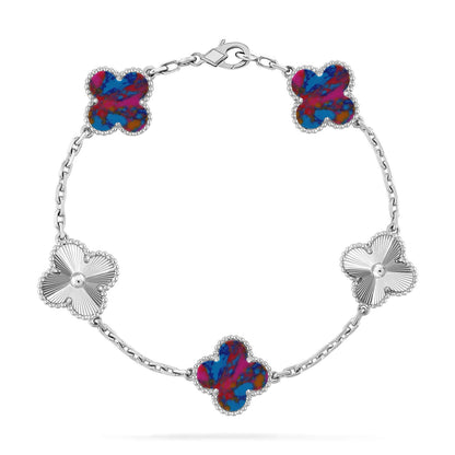 [ECHO ]CLOVER 5 MOTIF COLOR GEMSTONES BRACELET COLLECTION