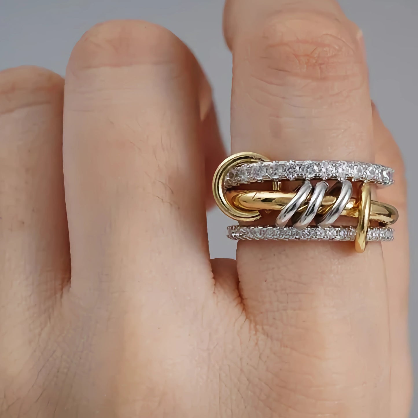 [Echo Fine]Cosette Stacked Diamond Ring