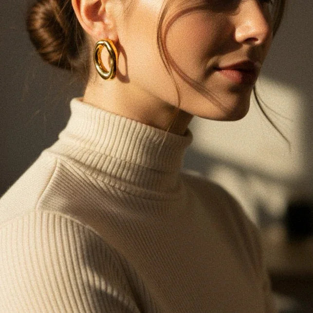 [Echo Fine]Raquel Open Oval Earrings