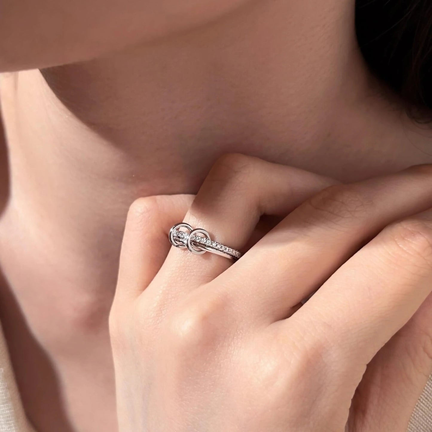 [Echo Fine]Adela Stacked Diamond Ring