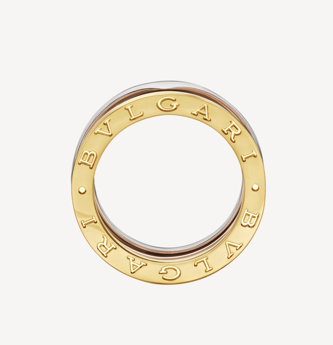 [ECHO ]ZERO 1 THREE-BAND ROSE WHITE AND YELLOW RING