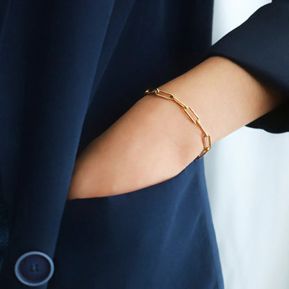 [Echo Fine]Eloise Gold Paperclip Bracelet