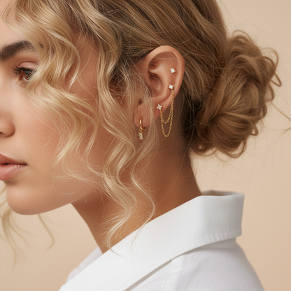 [Echo Fine]Dina Essential Diamond Earrings Bundle