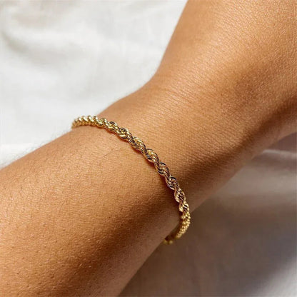 [Echo Fine]Gigi Rope Chain Gold Bracelet